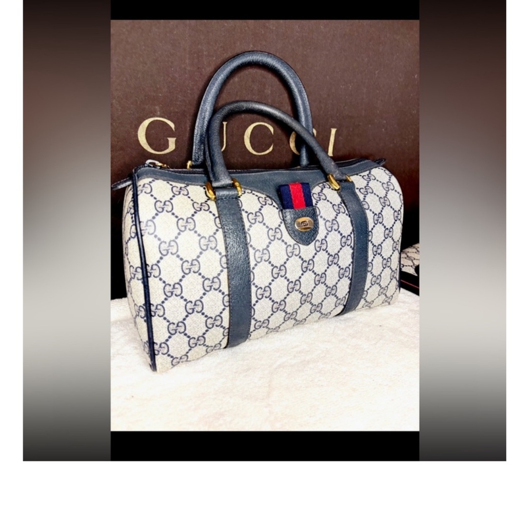 GUCCI VINTAGE BOSTON BAG - Picture 4 of 13
